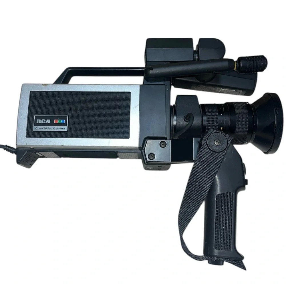Vintage RCA Color Video Camera in Black and Silver